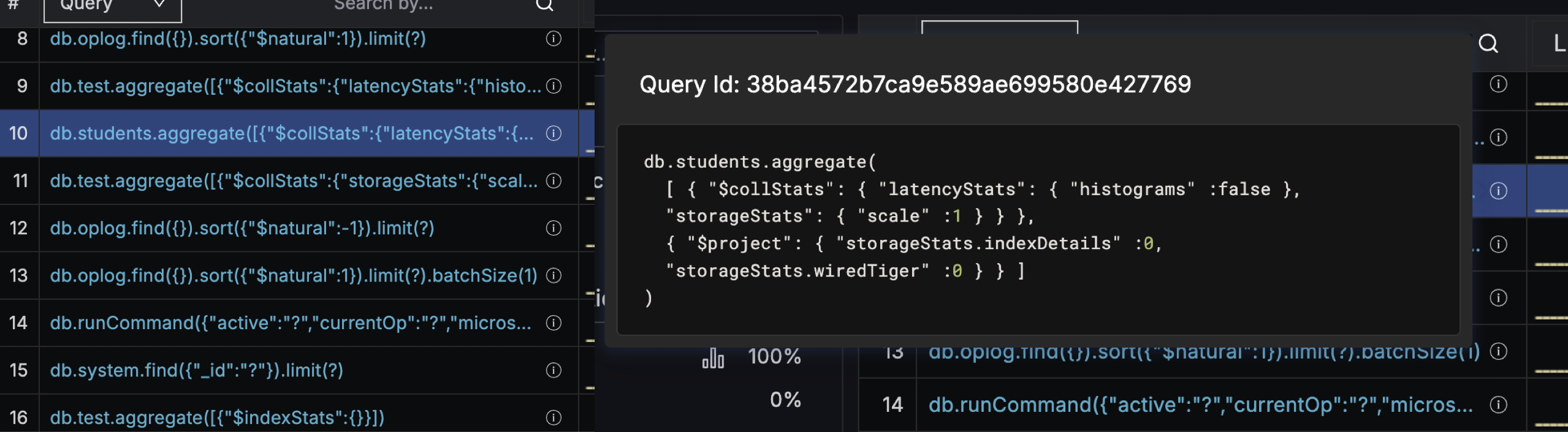 New Mongo query fingerprint